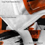 personalized baltimore orioles paint strokes orange white blanket best selling