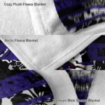 personalized baltimore ravens floral stripes purple white blanket best selling