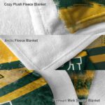personalized baylor bears grunge streaks green blanket best selling