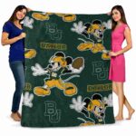 personalized baylor bears mickey green blanket best selling