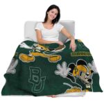 personalized baylor bears mickey green blanket best selling