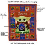 personalized boise state broncos baby yoda orange blanket new arrival
