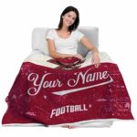 personalized boston college eagles grunge texture maroon white blanket latest model