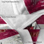personalized boston college eagles grunge texture maroon white blanket premium grade