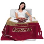 personalized boston college eagles paint strokes maroon white blanket latest model