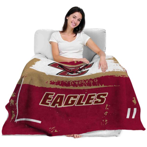 personalized boston college eagles paint strokes maroon white blanket latest model