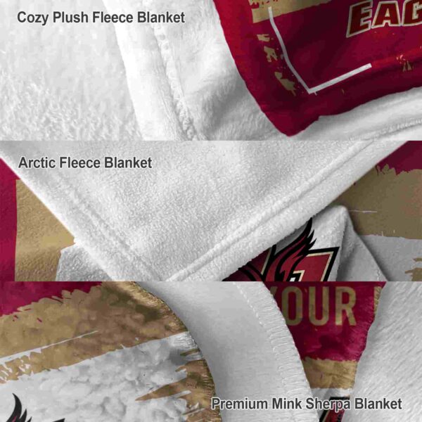 personalized boston college eagles paint strokes maroon white blanket premium grade