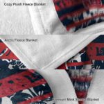 personalized boston red sox floral stripes red white blanket premium grade