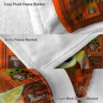 personalized bowling green falcons baby yoda orange blanket best selling