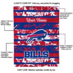 personalized buffalo bills floral stripes blue white blanket best selling