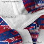 personalized buffalo bills floral stripes blue white blanket best selling