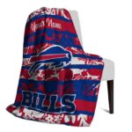 personalized buffalo bills floral stripes blue white blanket best selling