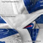 personalized buffalo bills grunge texture blue white blanket best selling