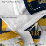 personalized buffalo sabres paint strokes navy blue white blanket best selling