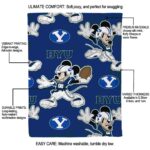personalized byu cougars mickey blue blanket new arrival