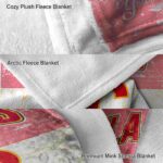 personalized calgary flames grunge texture red white blanket best selling