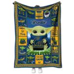 personalized california golden bears baby yoda blue blanket best selling