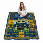 personalized california golden bears baby yoda blue blanket high quality