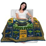 personalized california golden bears baby yoda blue blanket latest model