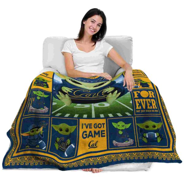 personalized california golden bears baby yoda blue blanket latest model