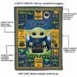 personalized california golden bears baby yoda blue blanket new arrival