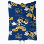personalized california golden bears mickey blue blanket best selling