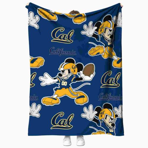 personalized california golden bears mickey blue blanket best selling
