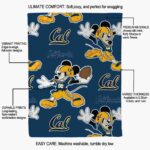 personalized california golden bears mickey blue blanket best selling