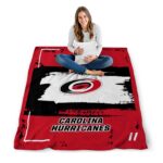 personalized carolina hurricanes paint strokes red white blanket best selling