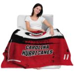 personalized carolina hurricanes paint strokes red white blanket best selling