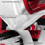 personalized carolina hurricanes paint strokes red white blanket best selling