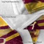 personalized central michigan chippewas grunge streaks maroon blanket best selling