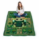 personalized charlotte 49ers baby yoda green blanket high quality