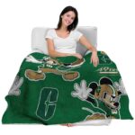personalized charlotte 49ers mickey green blanket best selling