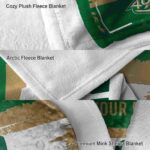 personalized charlotte 49ers paint strokes green white blanket best selling