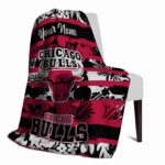 personalized chicago bulls floral stripes red white blanket top rated