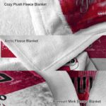 personalized chicago bulls grunge texture red white blanket best selling