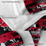 personalized cincinnati bearcats floral stripes red white blanket best selling