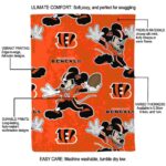 personalized cincinnati bengals mickey orange blanket best selling