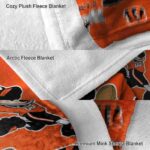 personalized cincinnati bengals mickey orange blanket best selling