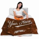 personalized clemson tigers grunge texture orange white blanket best selling