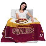 personalized cleveland cavaliers paint strokes wine white blanket best selling