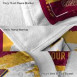 personalized cleveland cavaliers paint strokes wine white blanket best selling