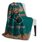 personalized coastal carolina chanticleers grunge streaks green blanket best selling