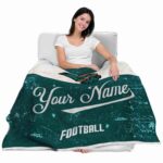 personalized coastal carolina chanticleers grunge texture green white blanket latest model