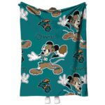 personalized coastal carolina chanticleers mickey green blanket best selling