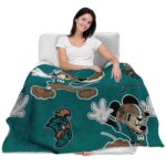 personalized coastal carolina chanticleers mickey green blanket best selling