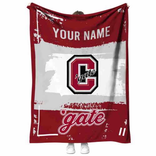 personalized colgate raiders paint strokes maroon white blanket best selling