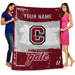 personalized colgate raiders paint strokes maroon white blanket fashion forward