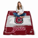 personalized colgate raiders paint strokes maroon white blanket best selling